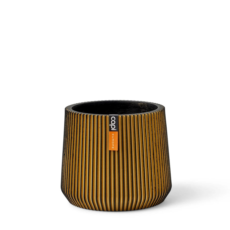 Sandbag Groove Pot Black Gold Ø27 H22 - Pots - Windyridge Garden Centre