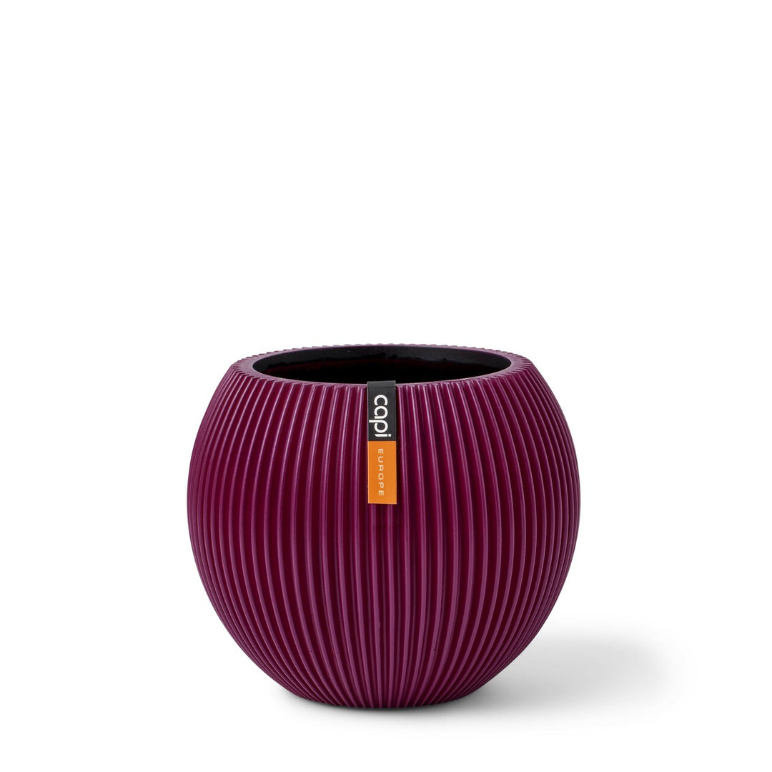 Vase ball Groove Ø18x15 purple