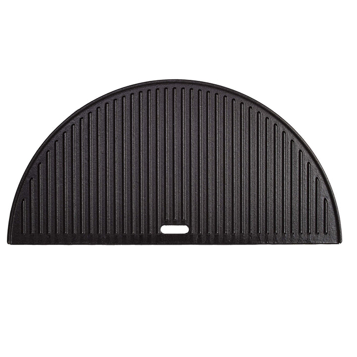 Kamado Joe Half Moon Cast Iron Reversible Griddle for Big Joe 24-inch kamado grill on a white background