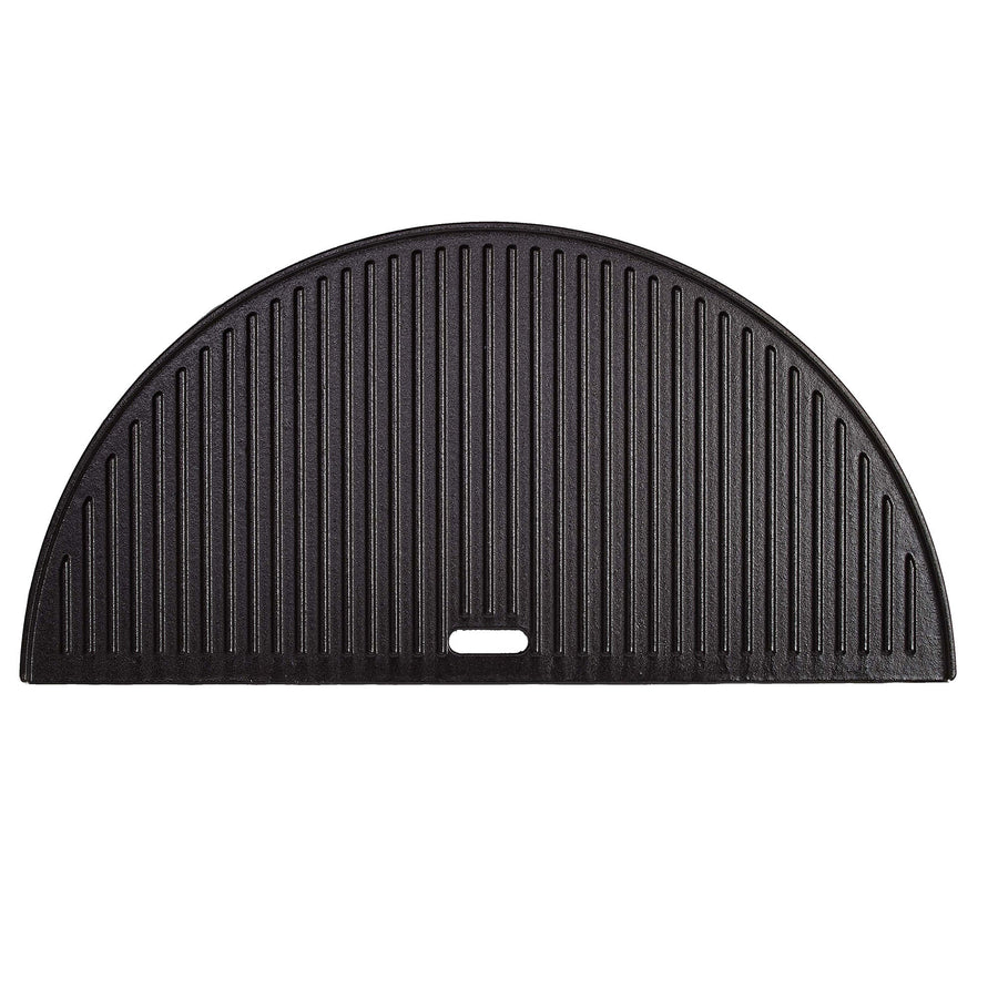 Kamado Joe Half Moon Cast Iron Reversible Griddle for Big Joe 24-inch kamado grill on a white background