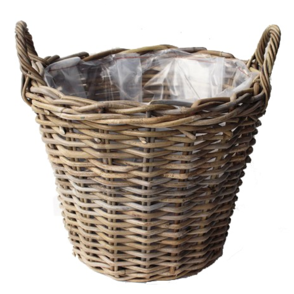 Basket Classic Rattan Grey d30h23cm