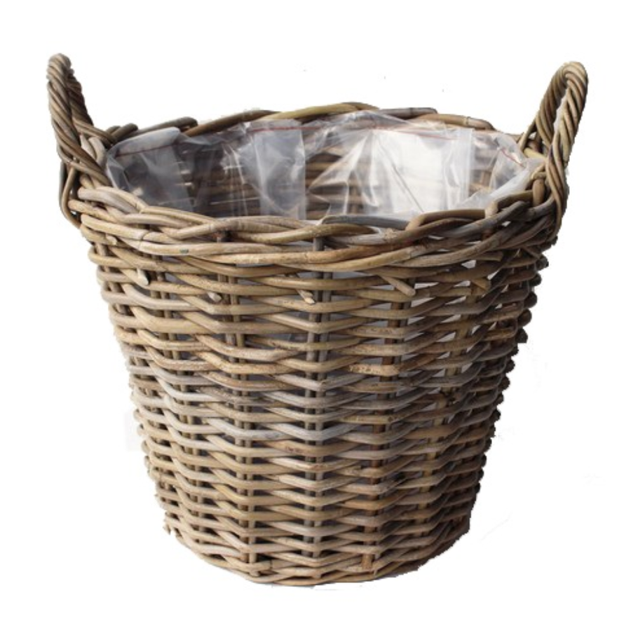 Basket Classic Rattan Grey d40h30cm