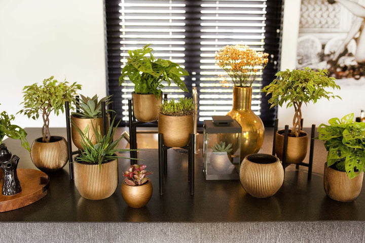 Planter ball Retro Ø8 x 6 gold