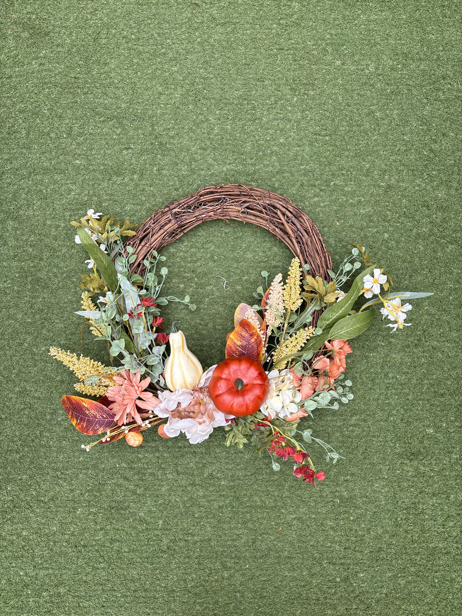 Harvest Garden Vine Wreath 55Cm - Autumn Decorations - Windyridge Garden Centre