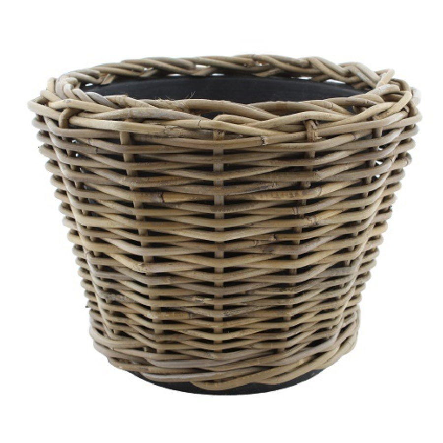 Drypot Rattan Grey d43h33cm - Pots - Windyridge Garden Centre
