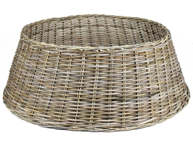 Christmas Tree Skirt Rattan Grey d115h40cm
