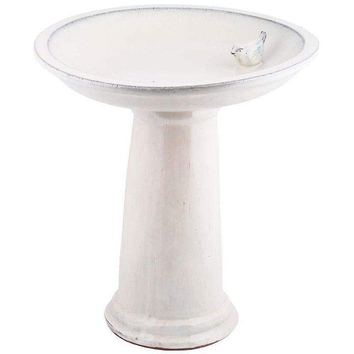 Bird Bath Ceramic On  Foot Cream - Bird Care And Wildlife - Windyridge Garden Centre