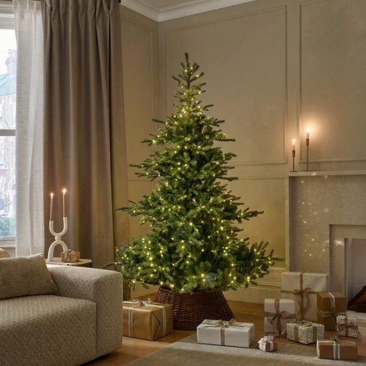 Grandis Fir Pre-Lit Artificial Christmas Tree with Warm White Micro LEDs - 7 ft / 210 cm