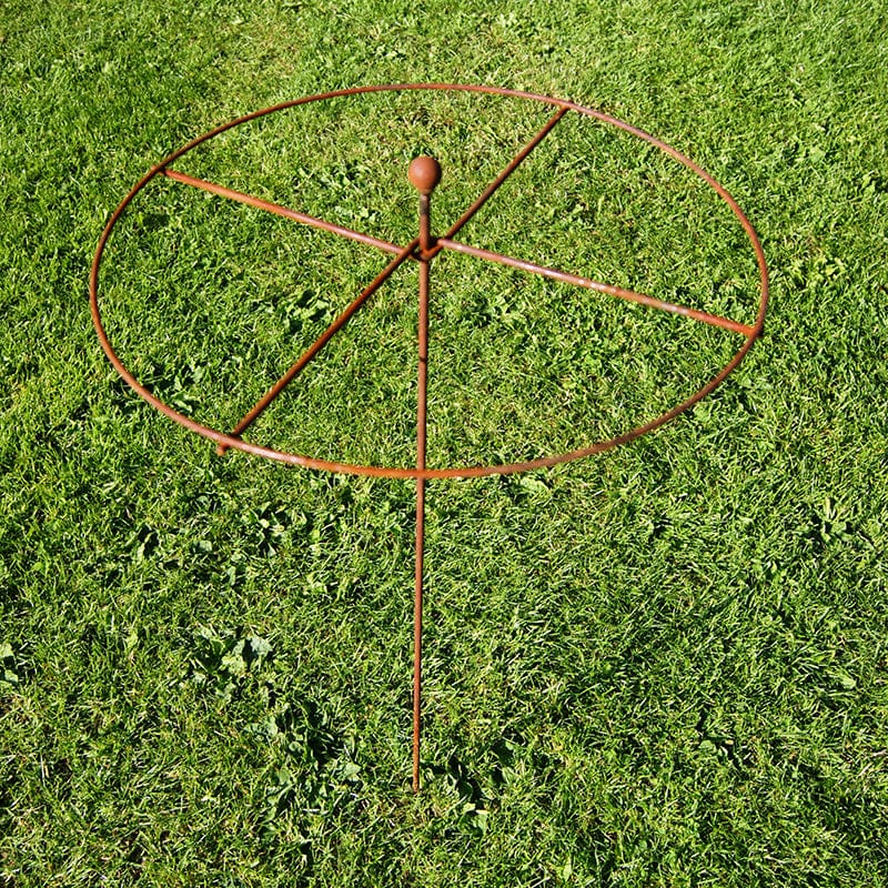 16in Simple Circle Plant Support Rust