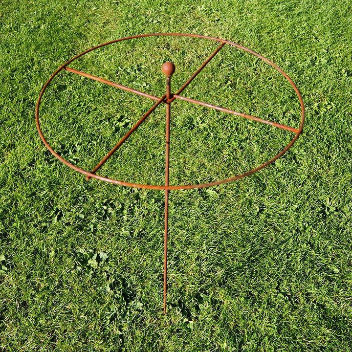 16in Simple Circle Plant Support Rust