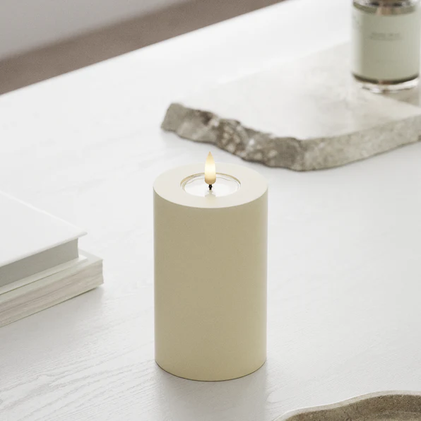 Cream LED Candle 7.5 x 12.5 cm
