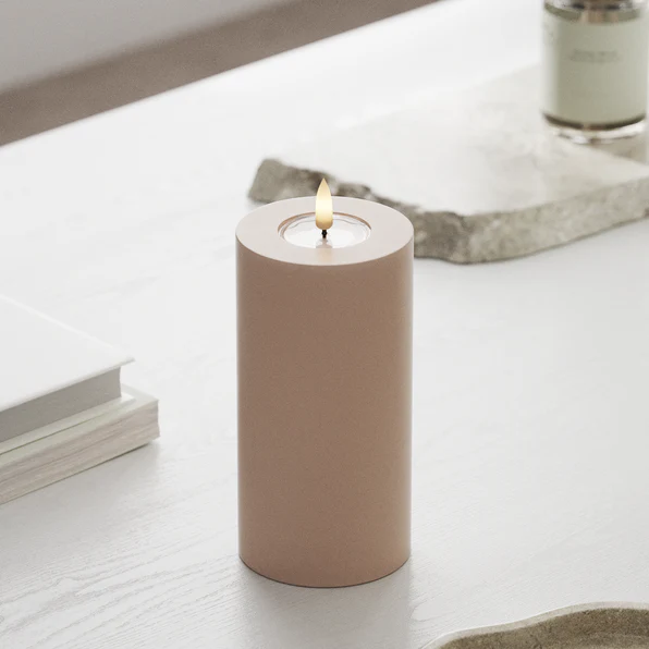 Rose Led Candle 7.5 X 15 Cm - Christmas Lights - Windyridge Garden Centre