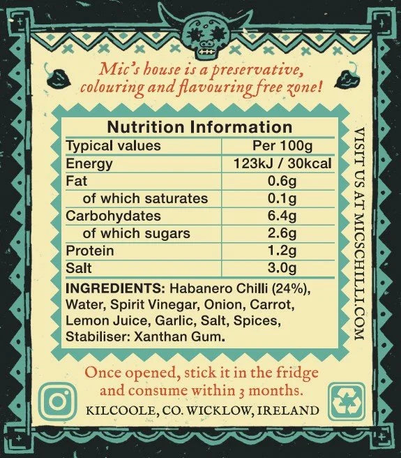 Mics Chilli Inferno Original Hot Sauce (5.4oz)