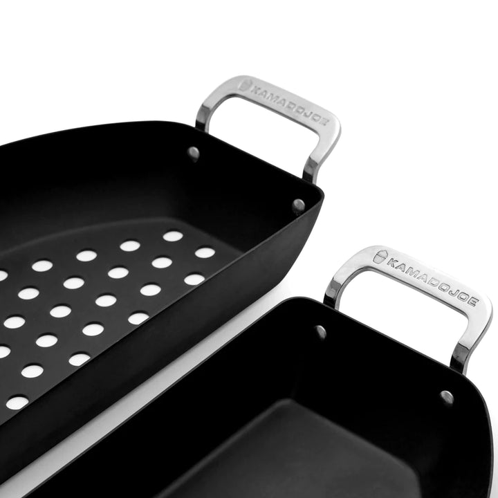 Kamado Joe Karbon Steel (Half Moon) Pan Set