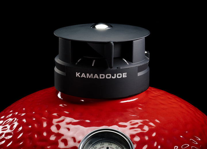 Close-up of the Kontrol Tower top vent on the Kamado Joe Big Joe III
