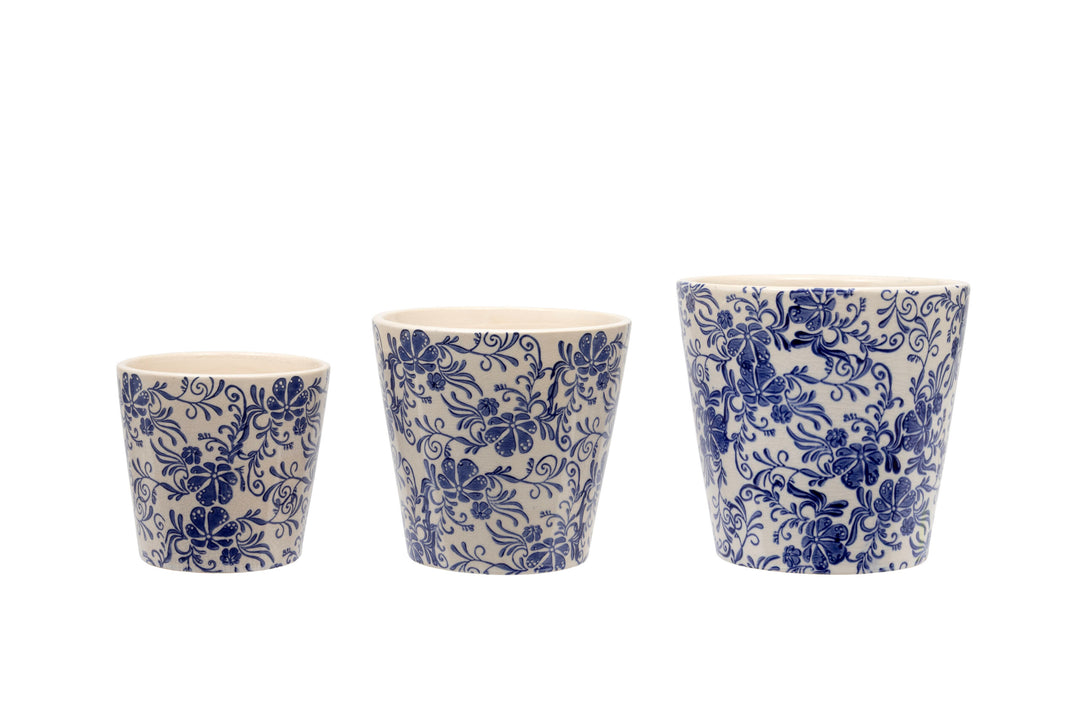 Floral Pot Blue L Ø20cm x H18cm
