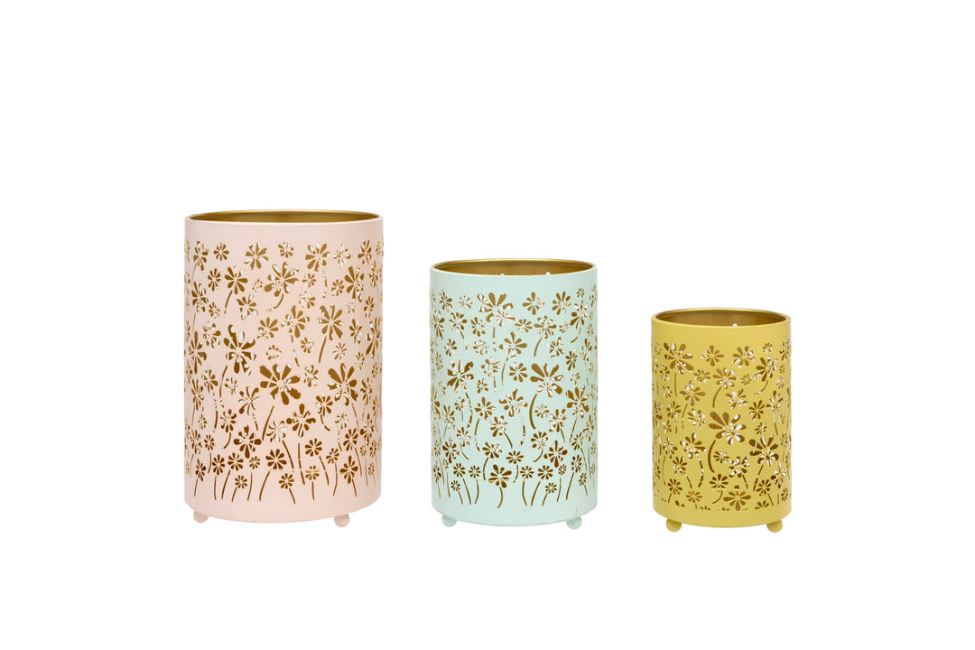 Daisy Candleholder Ø8Cm X H13Cm - Easter - Windyridge Garden Centre