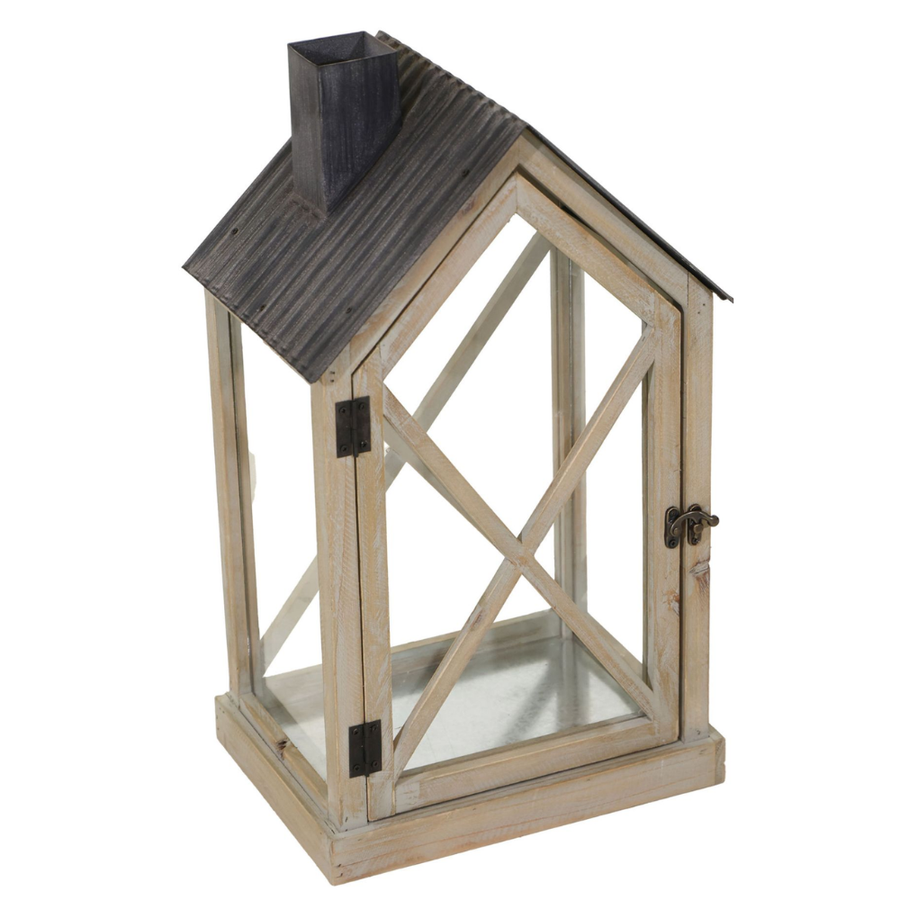 Lantern Barn Low Natural FSC 100% L17W14H34 - Home & Living - Windyridge Garden Centre