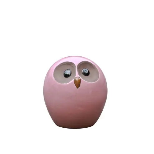 OWL ORNAMENT 19X18X21 Pink