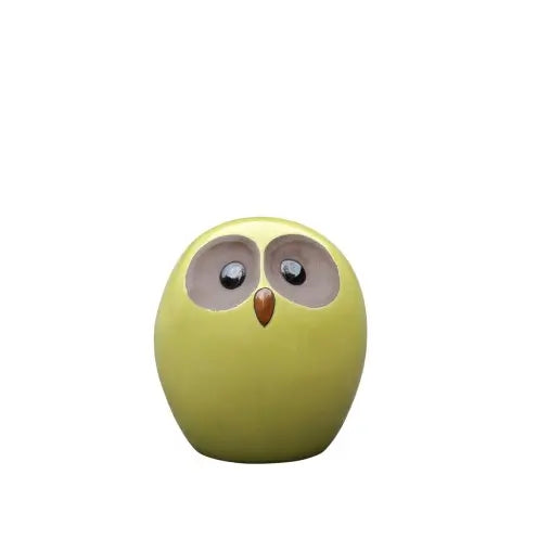 OWL ORNAMENT 19X18X21 Yellow