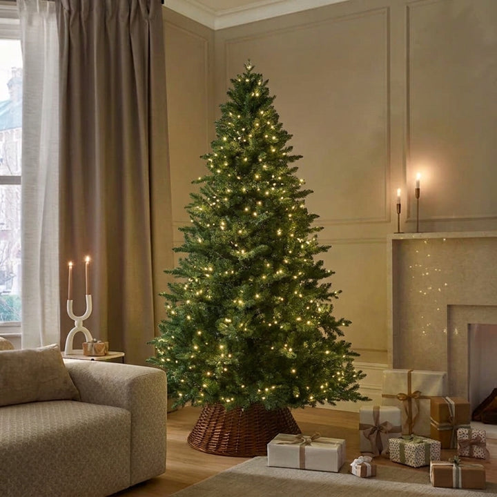 Merrivale Fir Premium Pre-Lit Artificial Christmas Tree with 500 Warm White C3 LEDs - 7.5 ft
