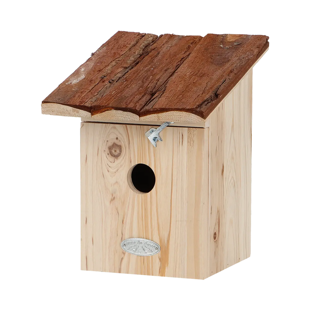 Bird house great tit bark roof