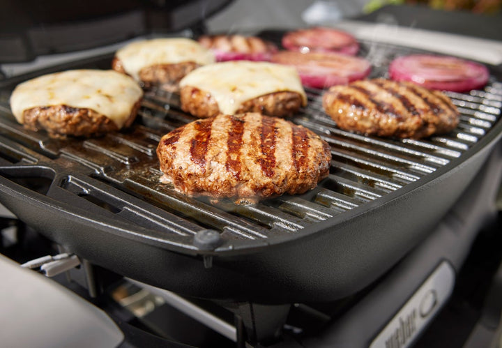 food cooking on a Weber Q1200N