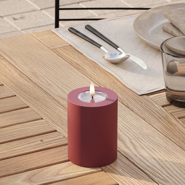 Bordeaux (Red) LED Candle 7.5 x 10 cm