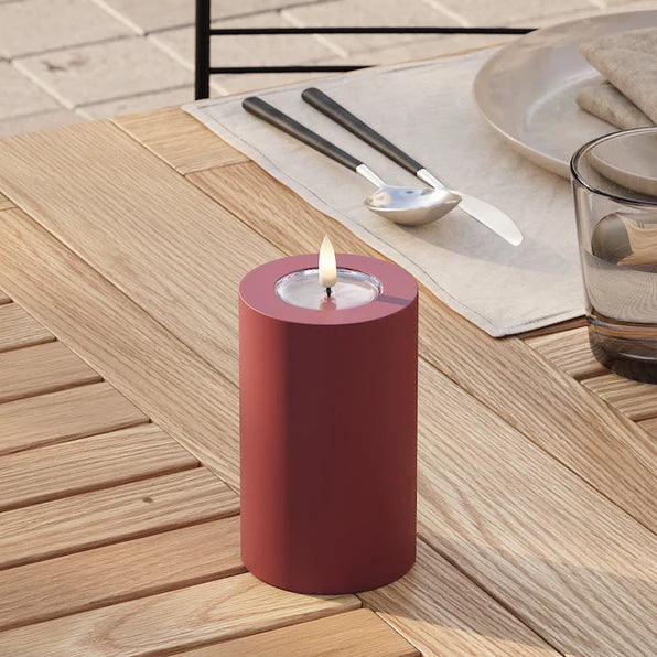 Bordeaux (Red) LED Candle 7.5 x 12.5 cm