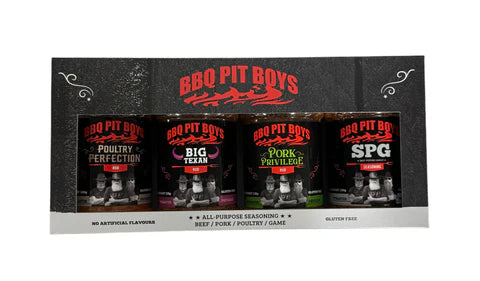 Angus & Oink BBQ Pit Boys Essentials Gift Pack (4x 200g BBQ Seasonings)