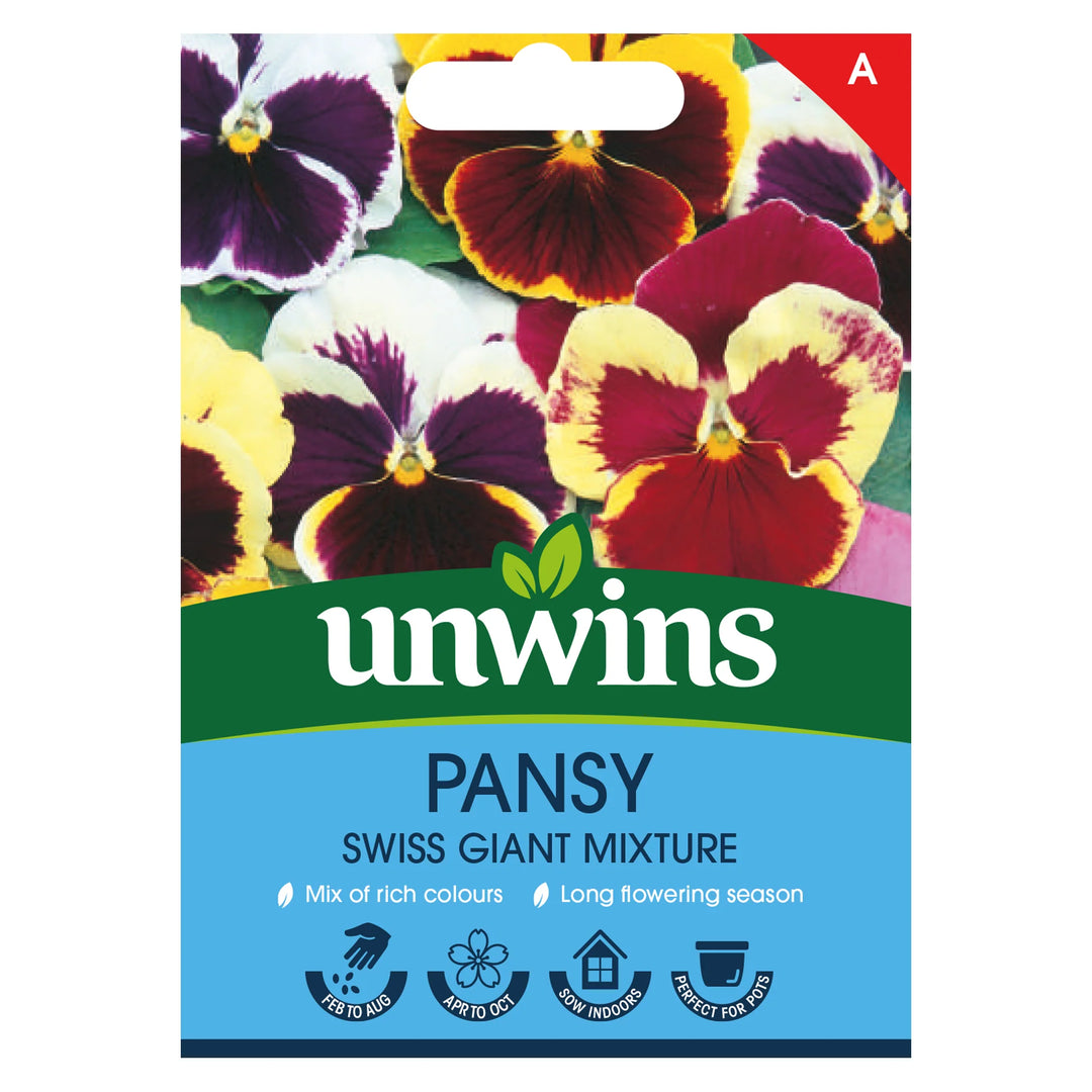 Pansy Swiss Giant Mix - Seed Packets - Windyridge Garden Centre
