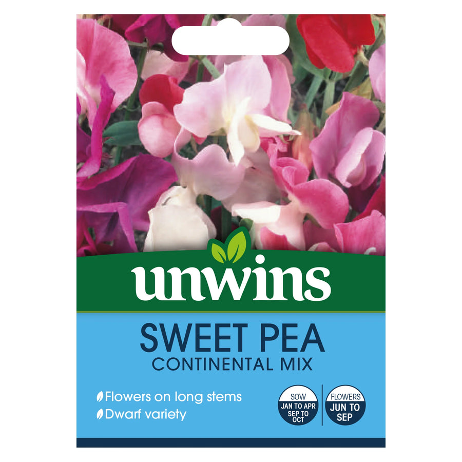 Sweet Pea Continental Mix - Seed Packets - Windyridge Garden Centre