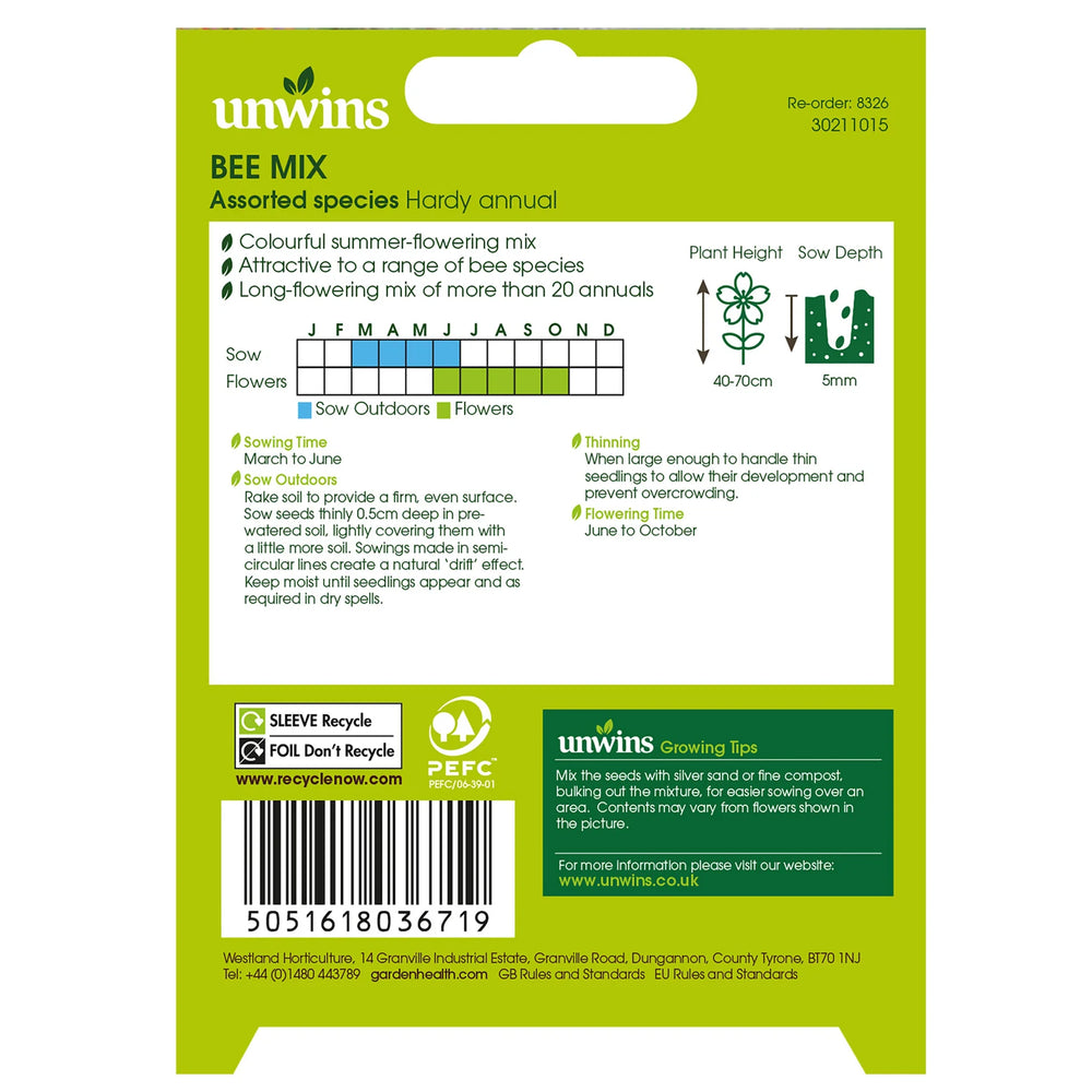 Bee Mix - Seed Packets - Windyridge Garden Centre