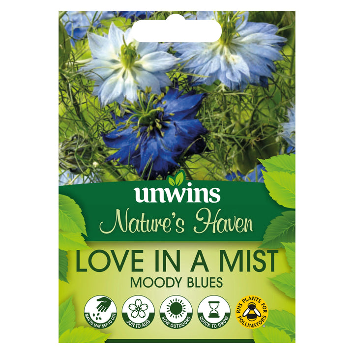 Nh Love In A Mist Moody Bluesflower - Seed Packets - Windyridge Garden Centre