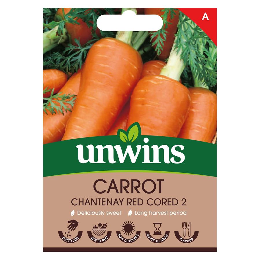 Carrot Chantenay Red Cored 2 - Seed Packets - Windyridge Garden Centre