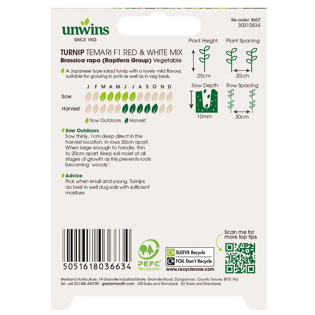 Turnip Temari Red & White Mix