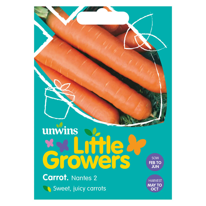 Little Growers Carrot Nantes 2 - Seed Packets - Windyridge Garden Centre