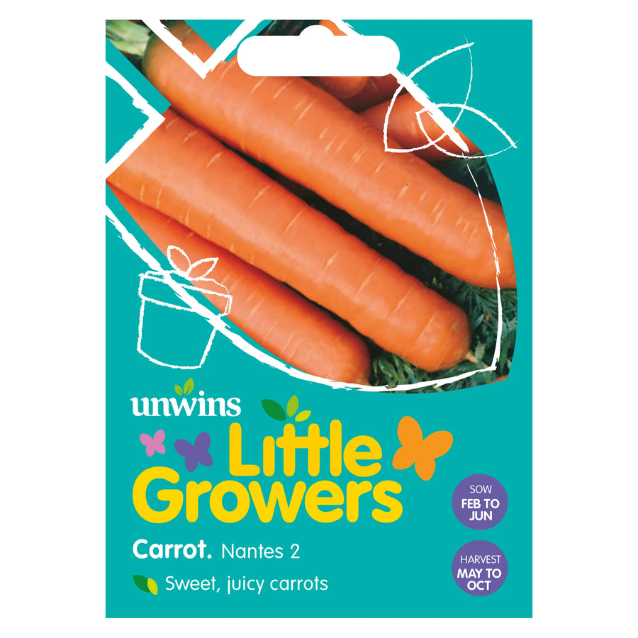 Little Growers Carrot Nantes 2 - Seed Packets - Windyridge Garden Centre