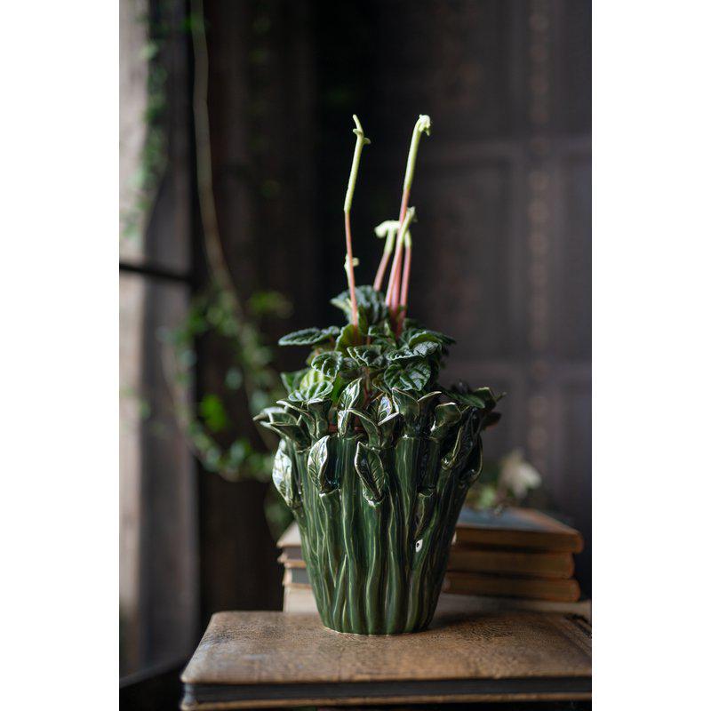 JUSTINA Pot Green Melange 20x16cm