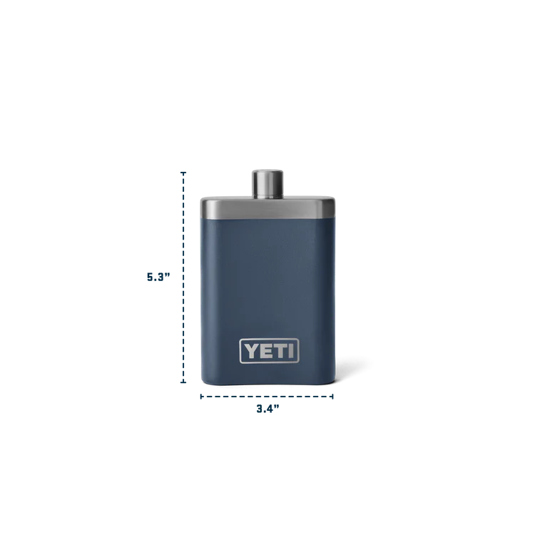 YETI RAMBLER FLASK BLACK FOREST GREEN