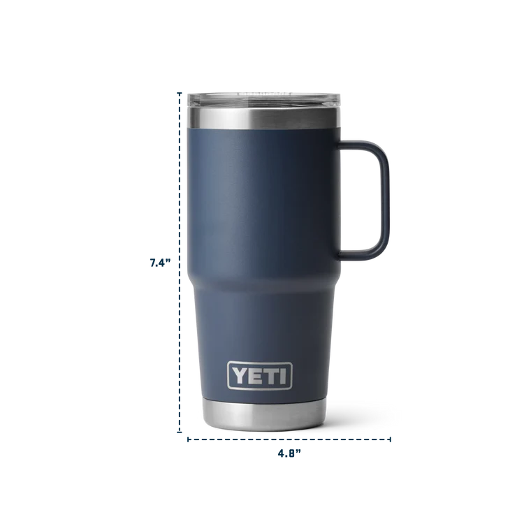YETI RAMBLER 20 OZ TRAVEL MUG BLACK FOREST GREEN