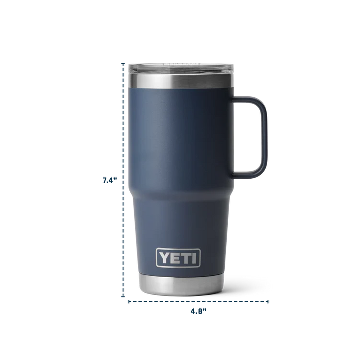 YETI RAMBLER 20 OZ TRAVEL MUG BLACK FOREST GREEN