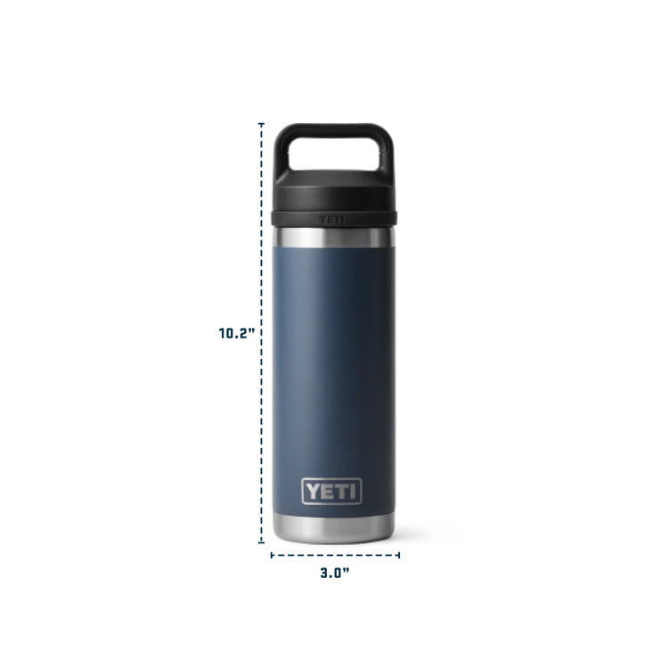 YETI RAMBLER 18 OZ BOTTLE CHUG BLACK FOREST GREEN