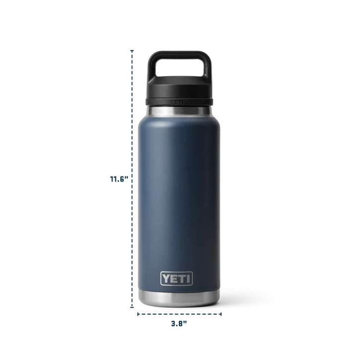YETI RAMBLER 36 OZ BOTTLE CHUG BLACK FOREST GREEN