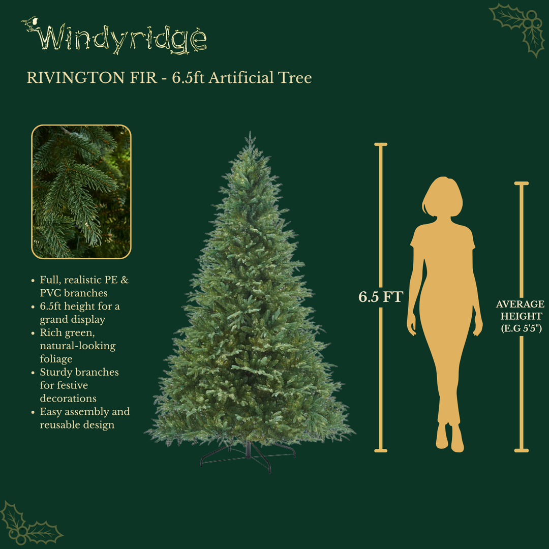 Rivington Fir Artificial Christmas Tree - 6.5 ft