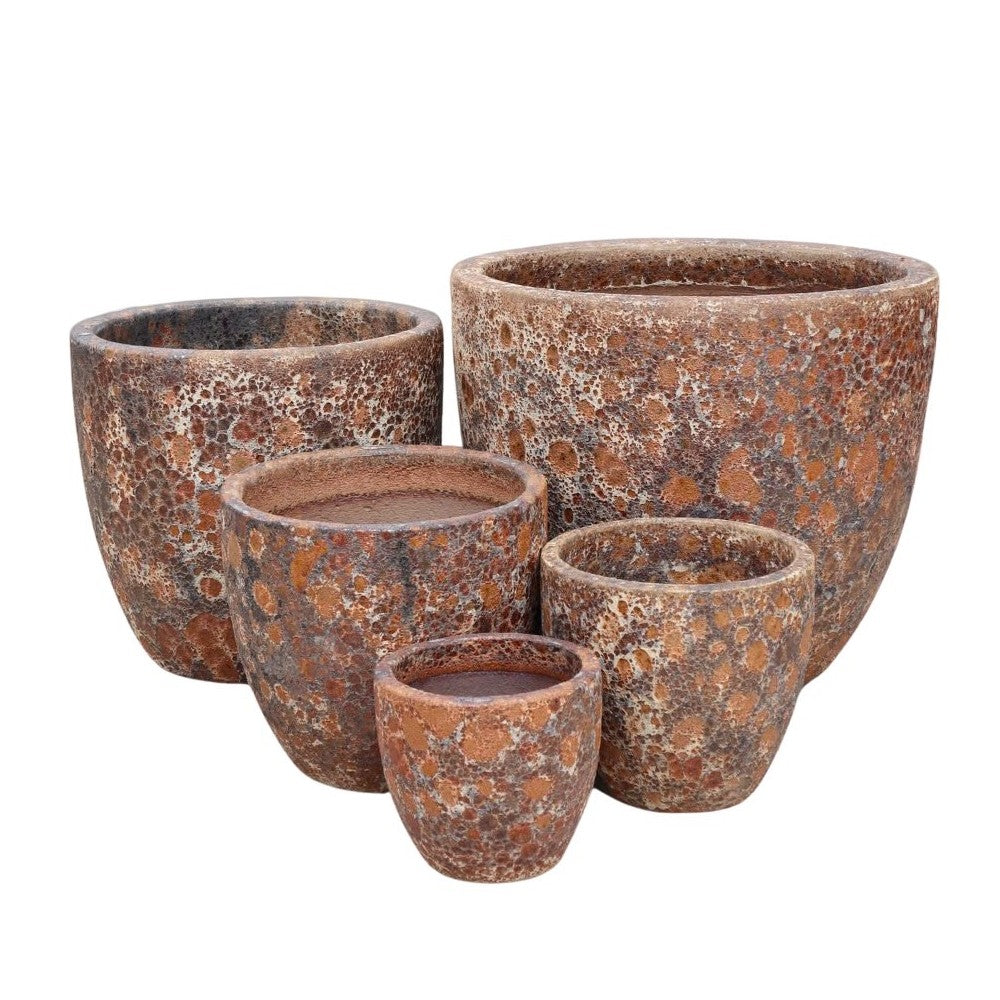 ATLANTIS MAYA PLANTER RUST Ø28 H26