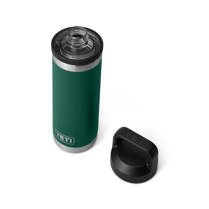 YETI RAMBLER 18 OZ BOTTLE CHUG BLACK FOREST GREEN