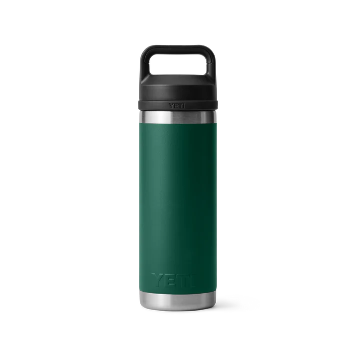 YETI RAMBLER 18 OZ BOTTLE CHUG BLACK FOREST GREEN