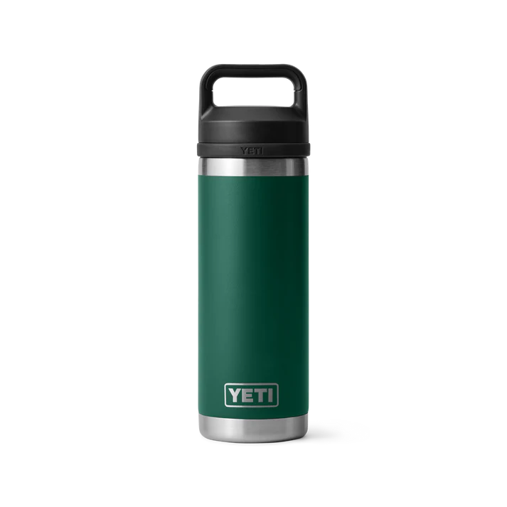 YETI RAMBLER 18 OZ BOTTLE CHUG BLACK FOREST GREEN