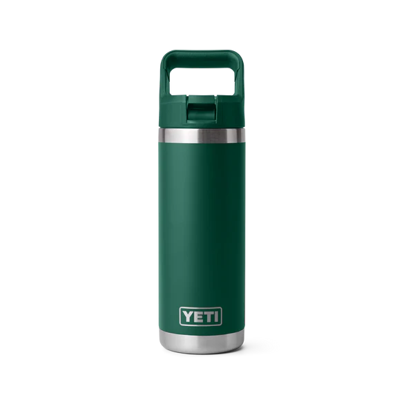 YETI RAMBLER 18 OZ COLOUR STRAW BOTTLE BLACK FOREST GREEN